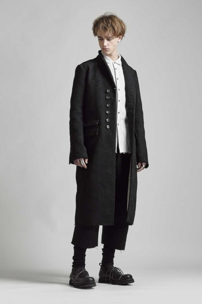 Embroidery joining chester coat