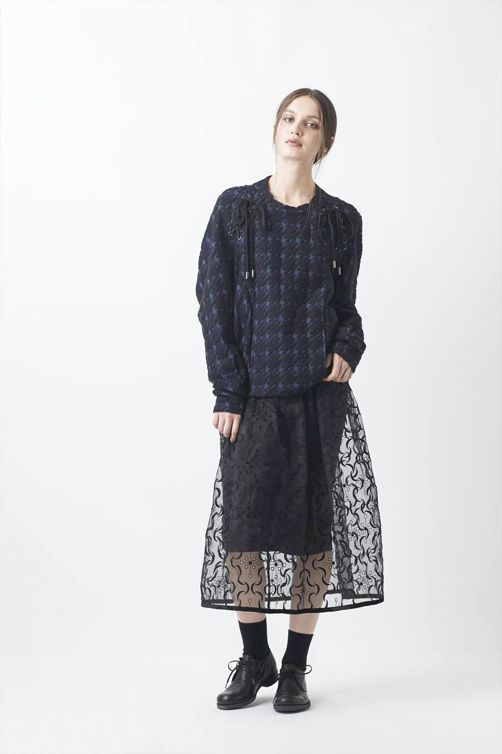 HOUNDSTOOTH BOMB PULLOVER - SATOKO OZAWA
