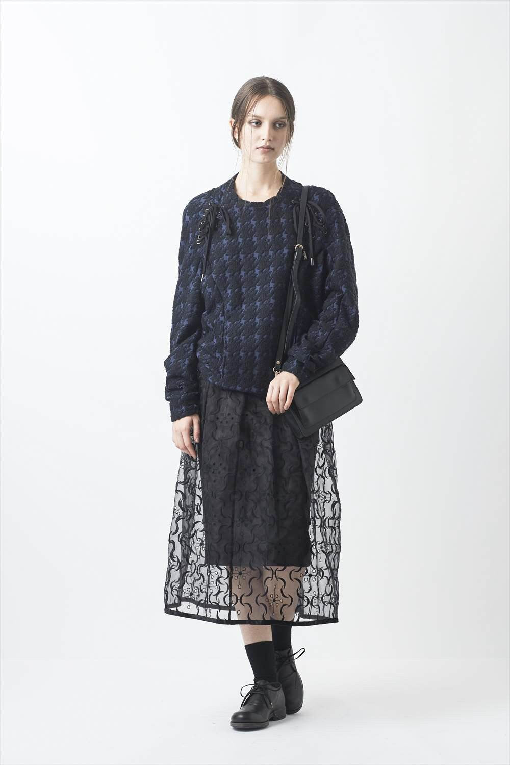 HOUNDSTOOTH BOMB PULLOVER - SATOKO OZAWA