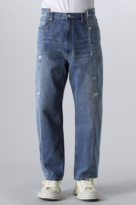 Center Seam Loose Fit Denim Indigo