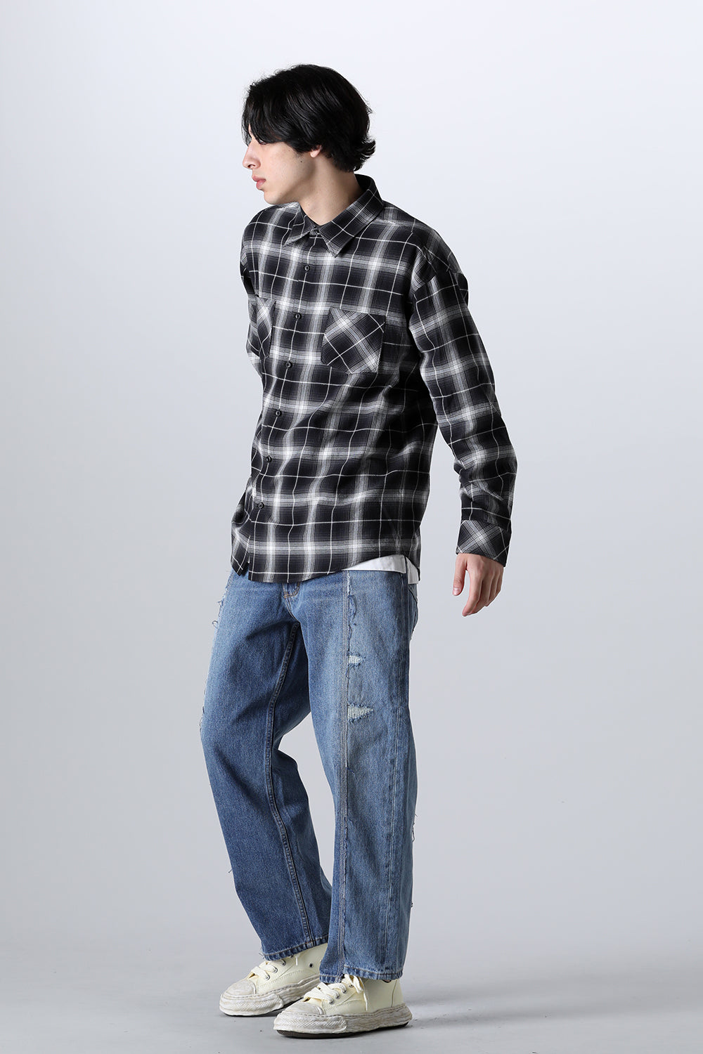 Center Seam Loose Fit Denim Indigo