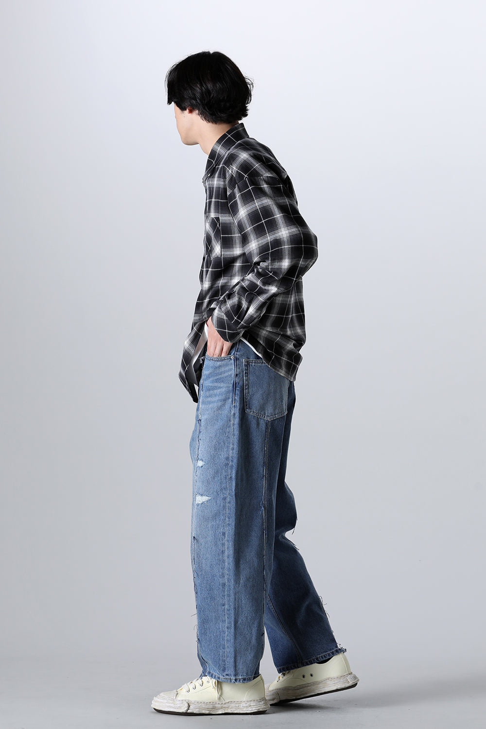 Center Seam Loose Fit Denim Indigo