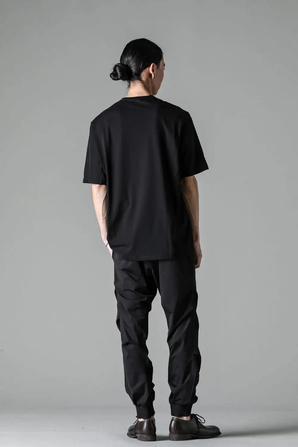 Short sleeve high twist jersey Black