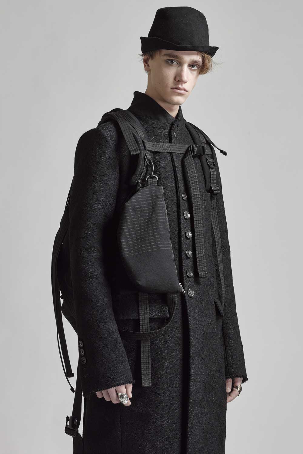 'macromauro' Striped Backpack Large