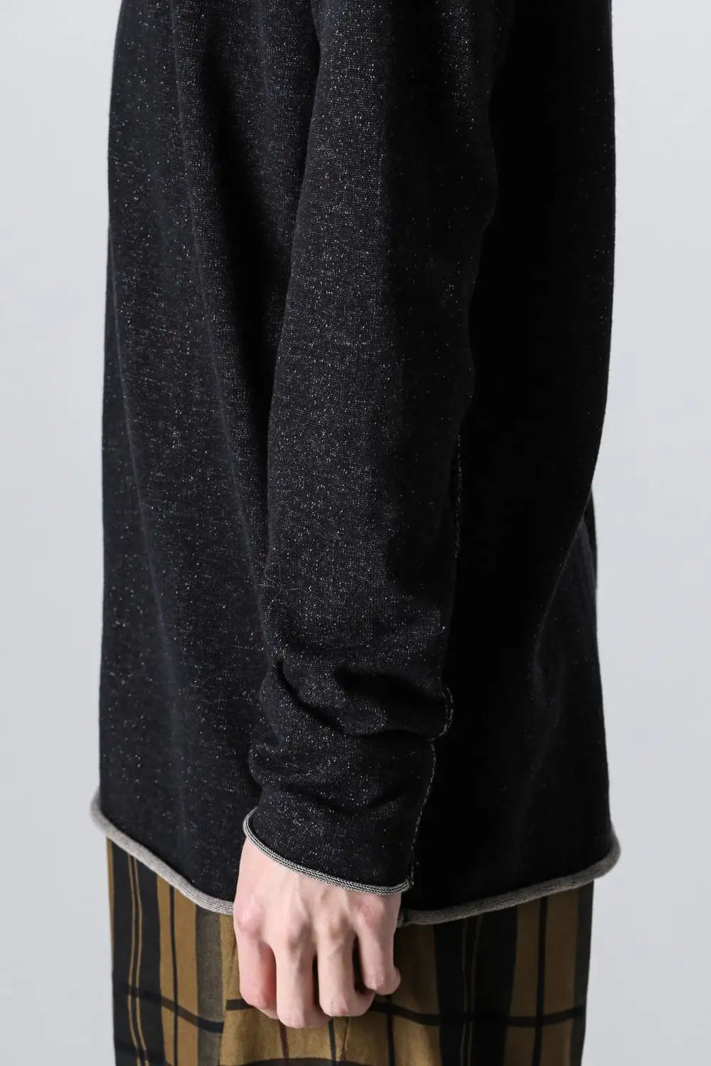 ロングスリーブ ハイツイストコットン Black