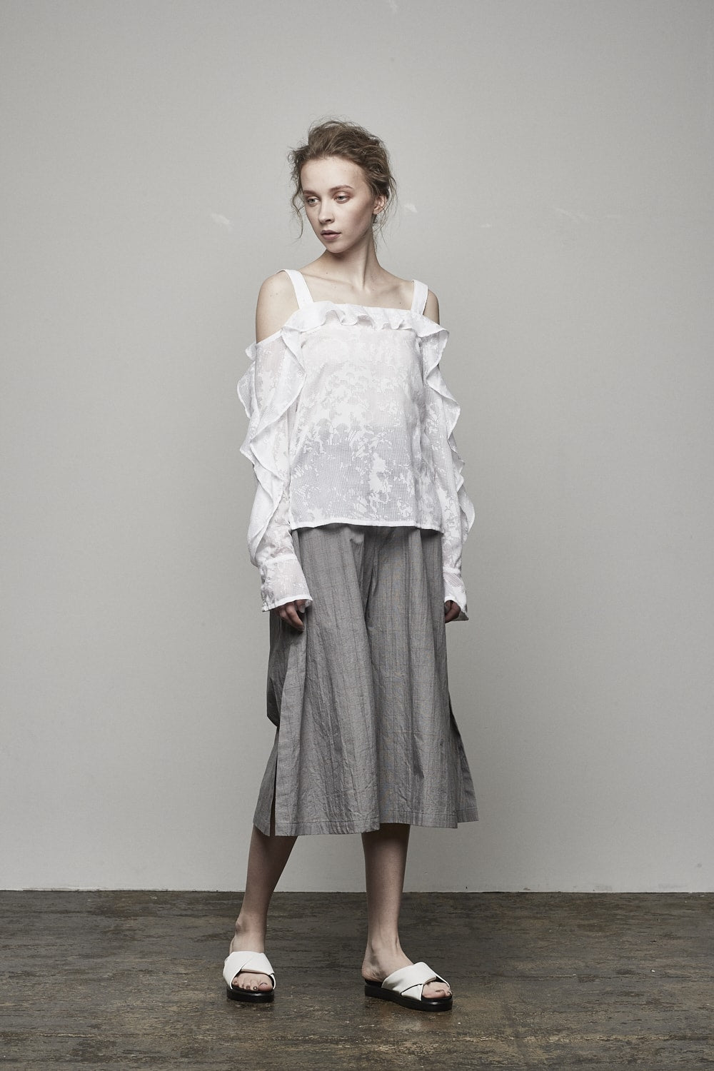 OPAL FRILL OFFSHOULDER TOP - 17S-SH-07