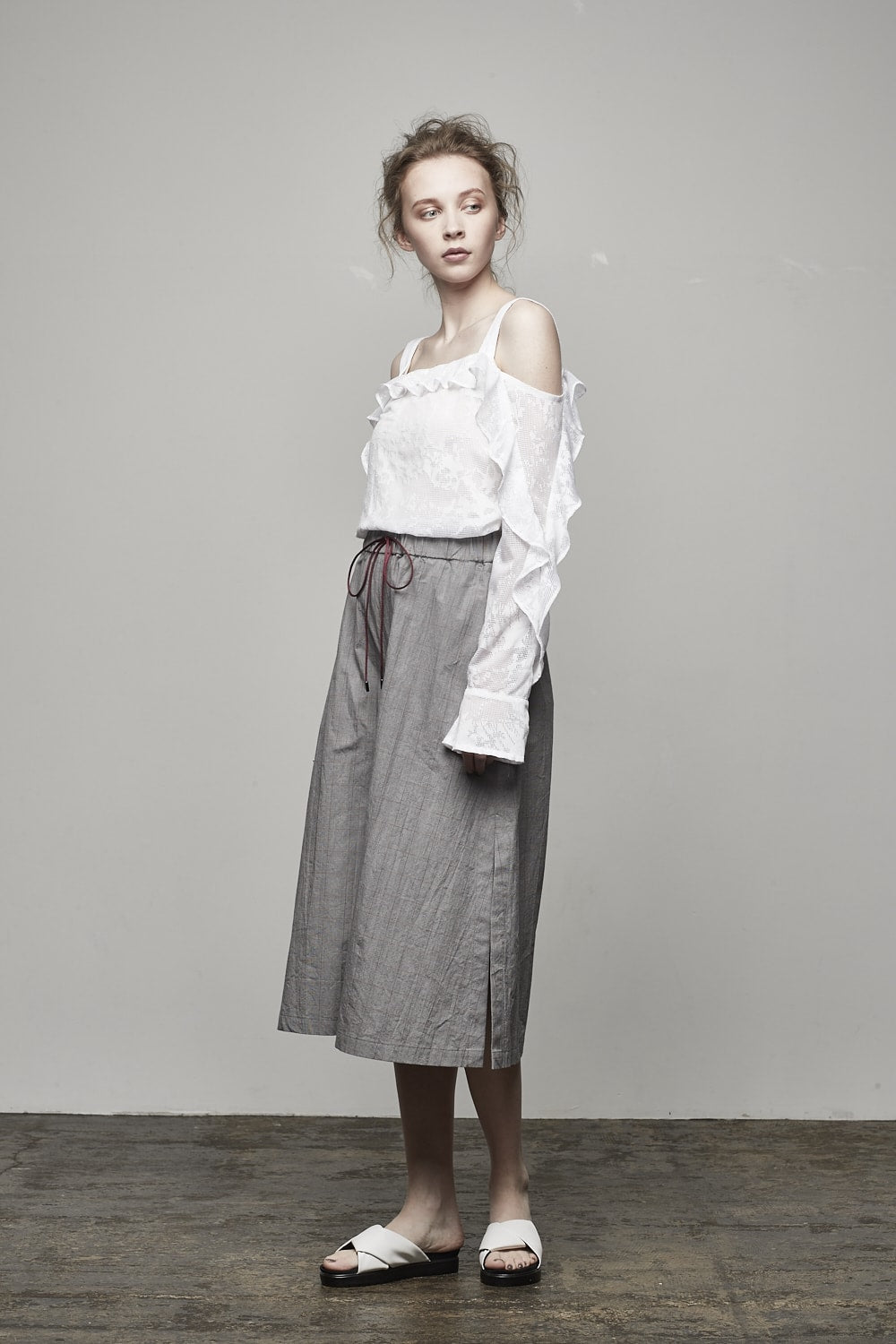 PLAID SLIT PANTS - 17S-DP-02