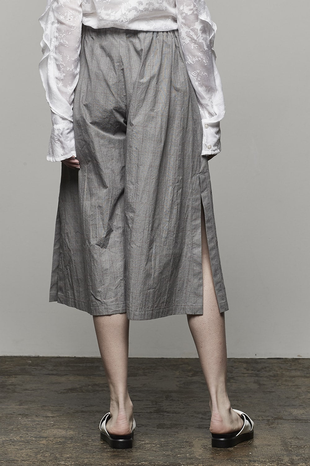 PLAID SLIT PANTS - 17S-DP-02