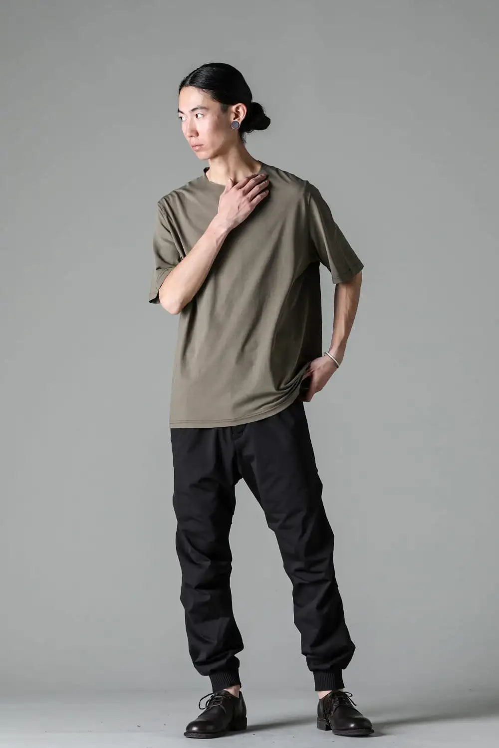 Short sleeve high twist jersey Olive