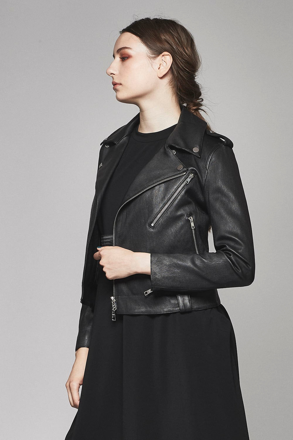 Bonding Lamb leather Double Riders Jacket