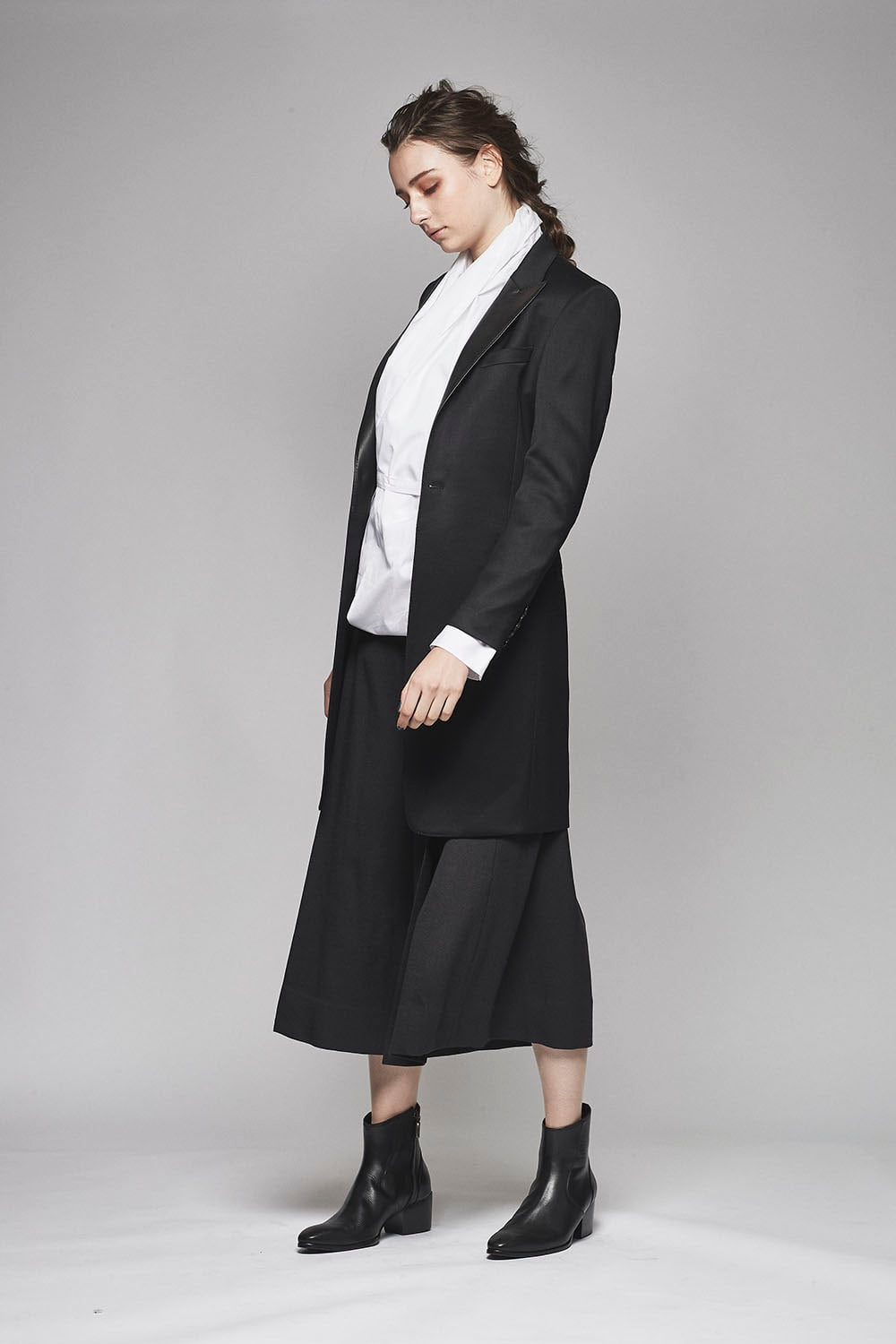 Tuxedo Cloth Stretch Long Jacket