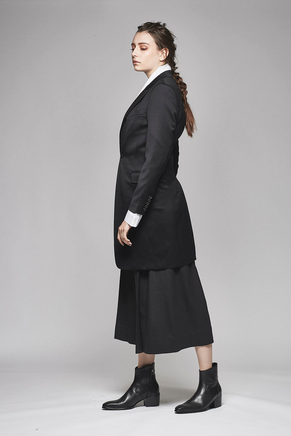 Tuxedo Cloth Stretch Long Jacket