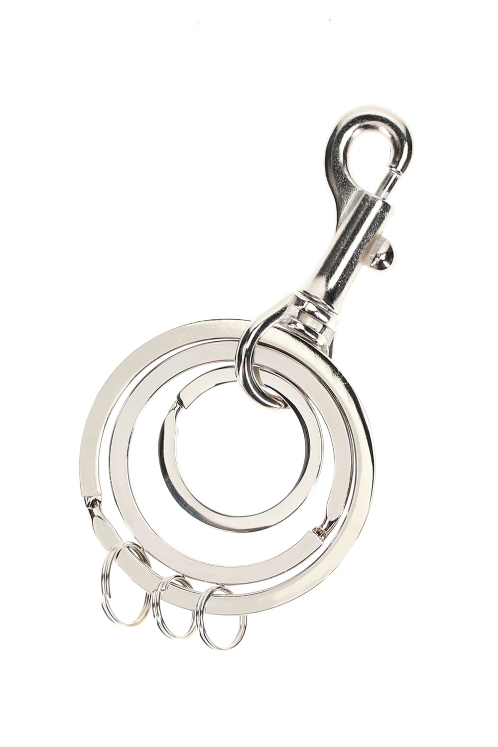 Metal key holder 'trirings' Silver
