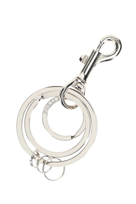 Metal key holder 'trirings' Silver