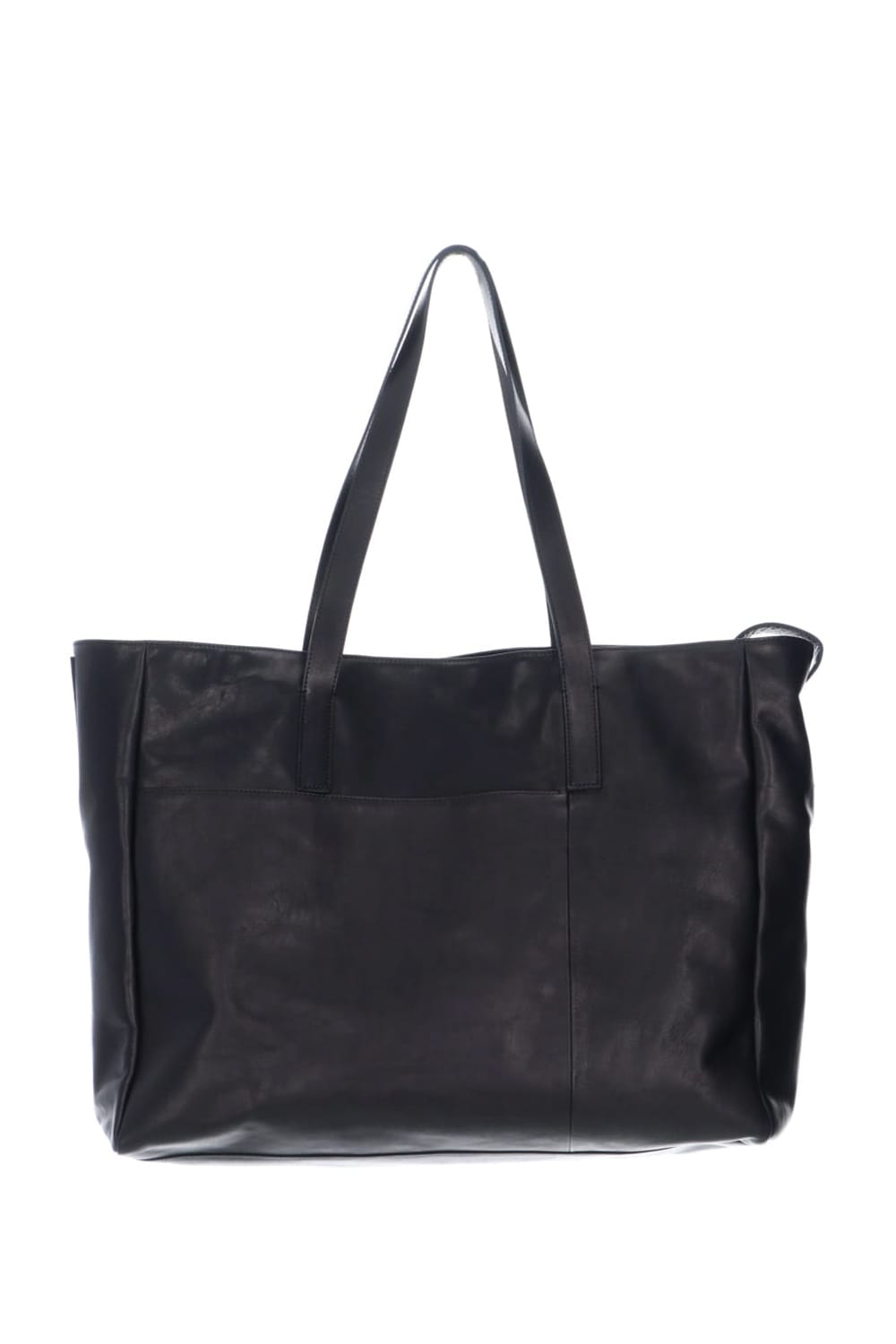 Leather tote bag 'grande poche' 2