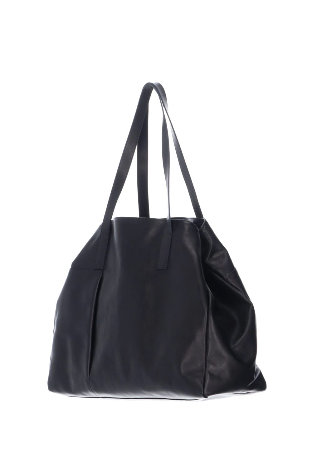Leather tote bag 'grande poche' 2