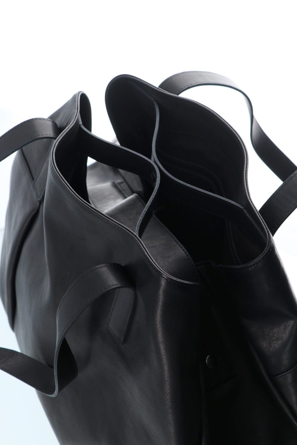 Leather tote bag 'grande poche' 2