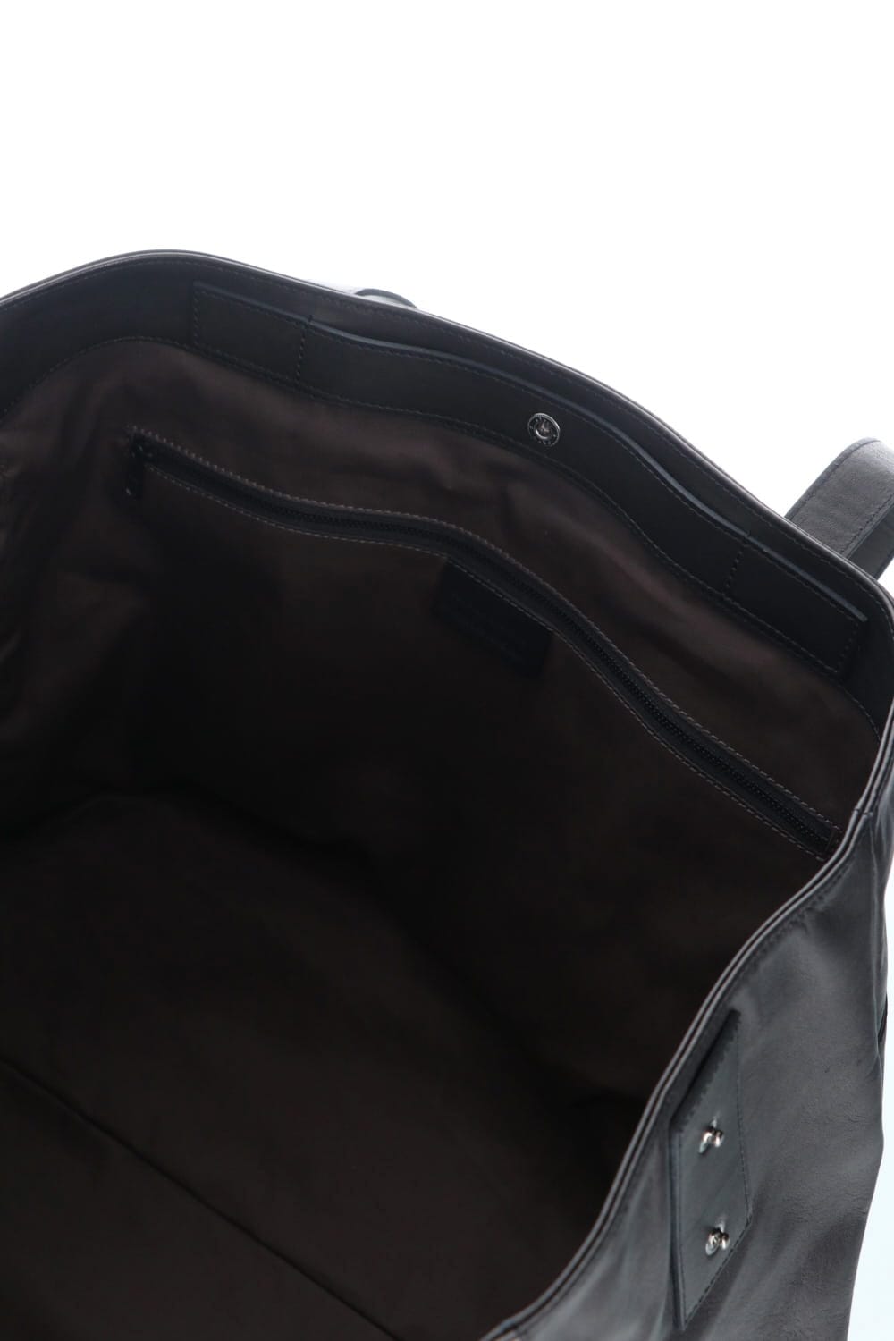 Leather tote bag 'grande poche' 2