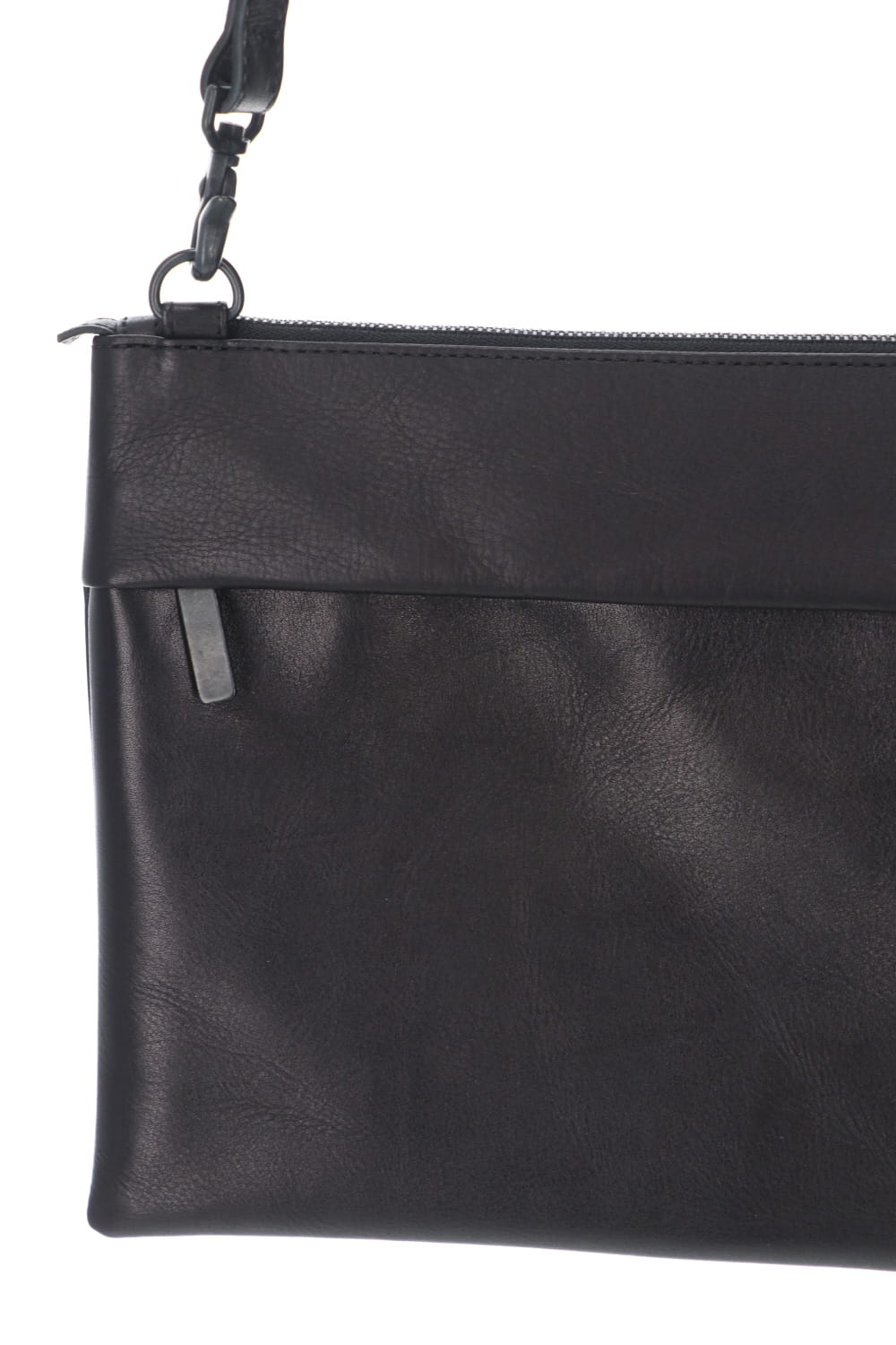 Leather shoulder bag 'grande poche' sacoche