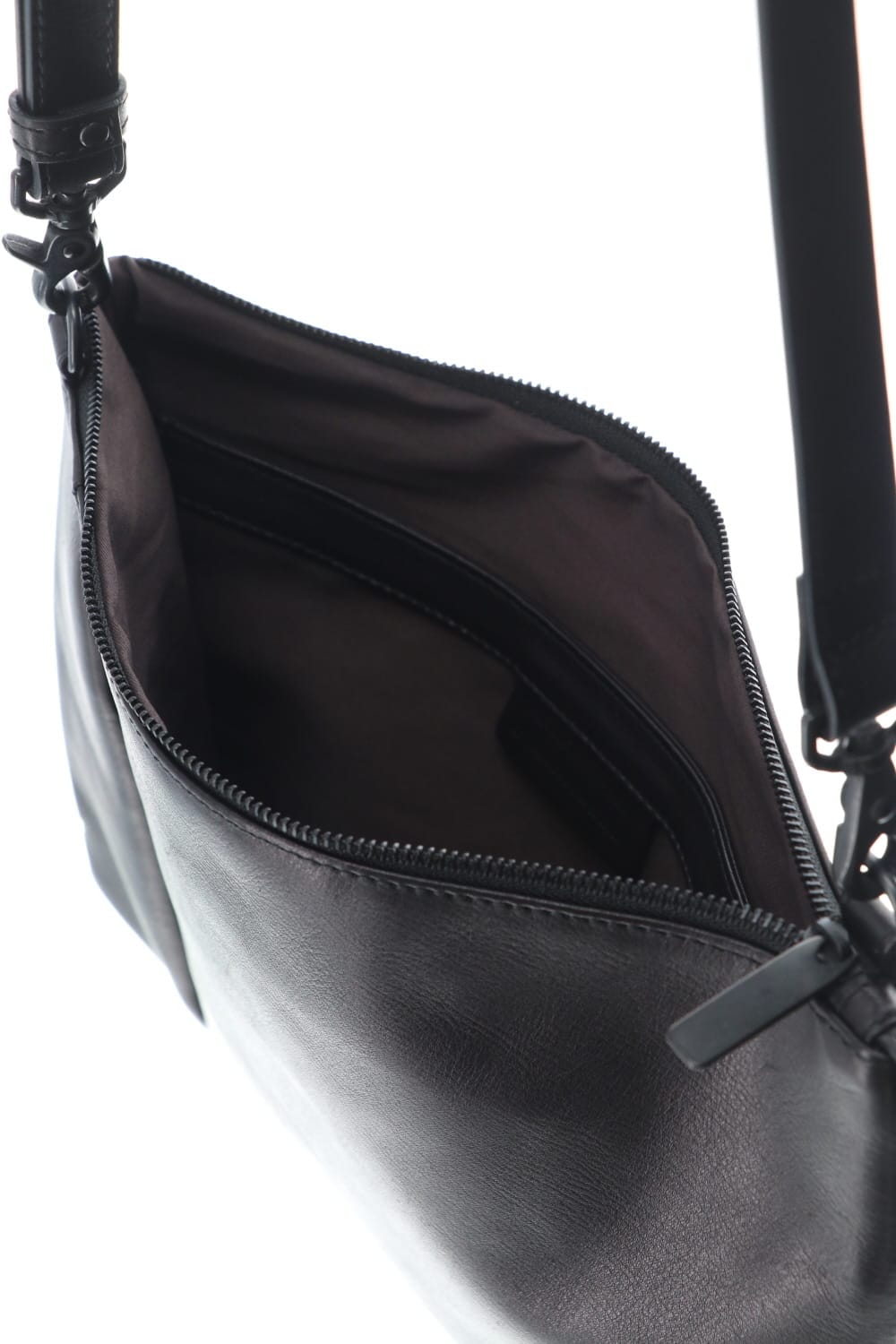 Leather shoulder bag 'grande poche' sacoche