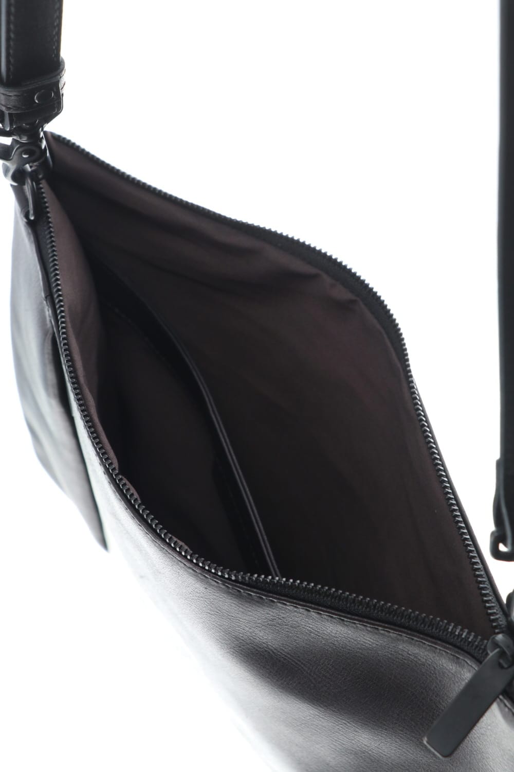 Leather shoulder bag 'grande poche' sacoche