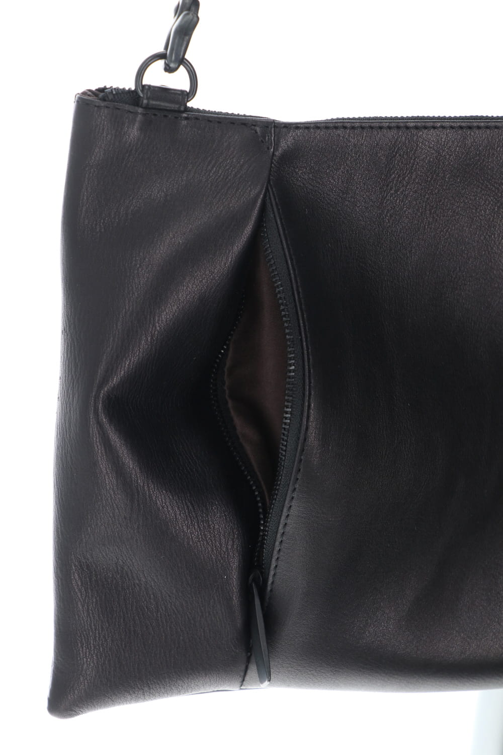 Leather shoulder bag 'grande poche' sacoche