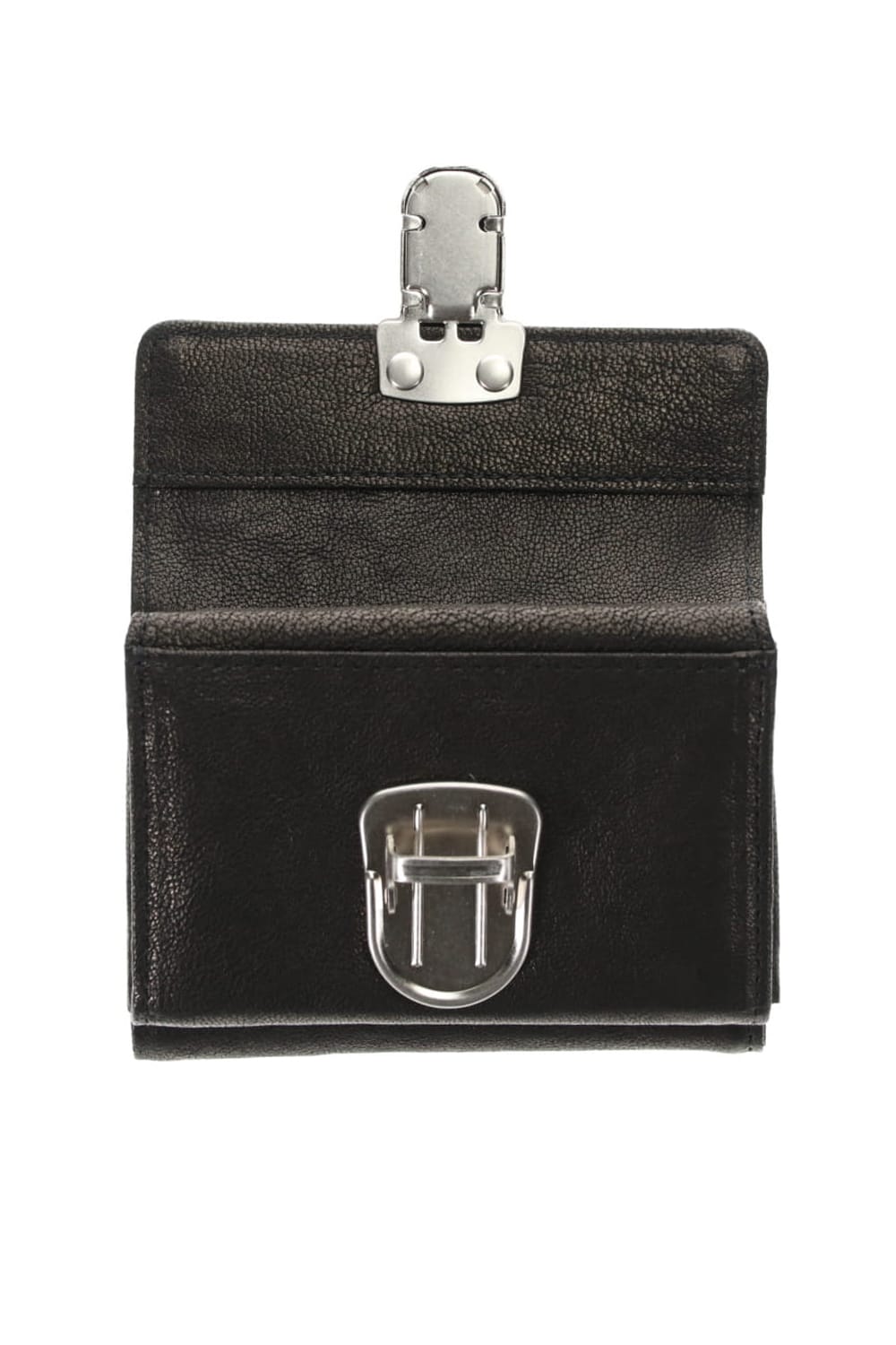 レザー トライフォールド ウォレット 'cartable' S.Black