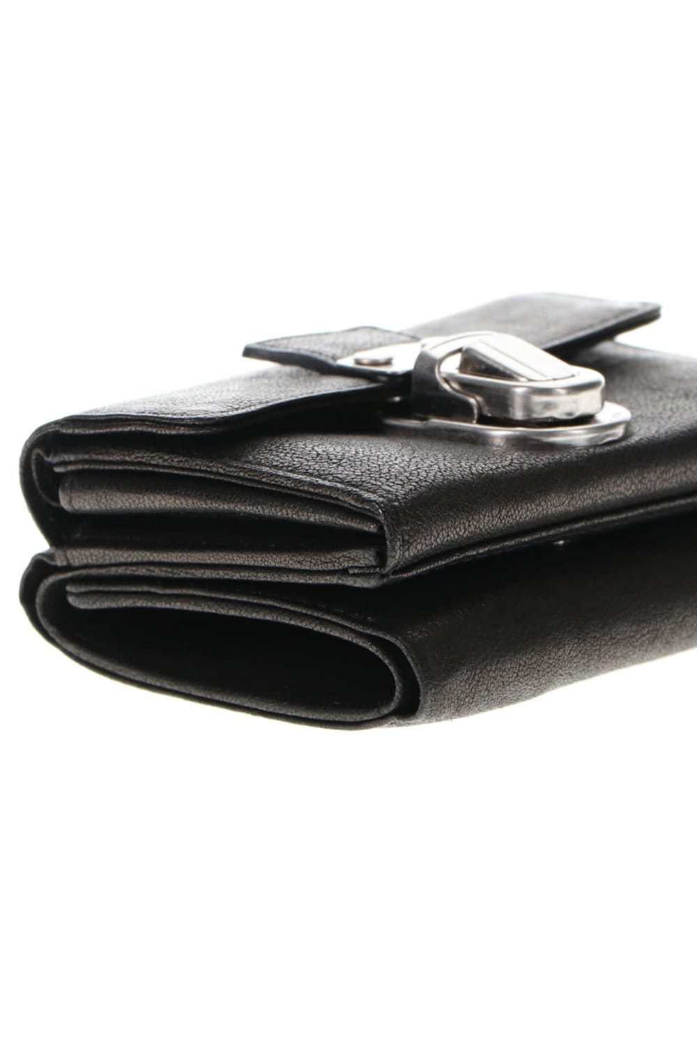 レザー トライフォールド ウォレット 'cartable' S.Black