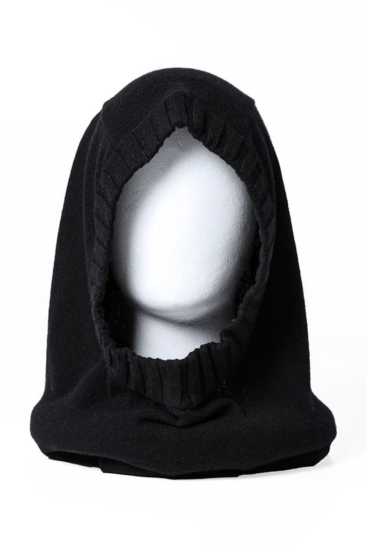 lambs wool huge balaclava Black