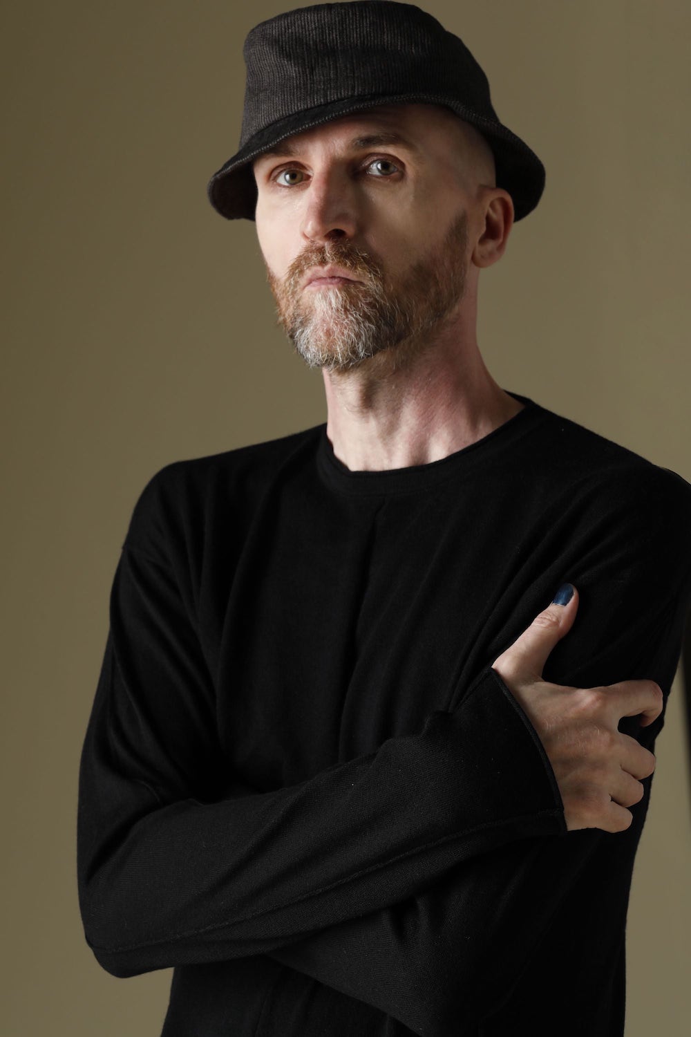 Knit long sleeve silk / cashmere Black