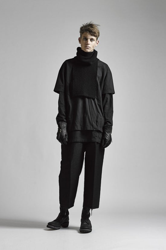 Linen Nylon Gabadine Baggy Cropped Pants