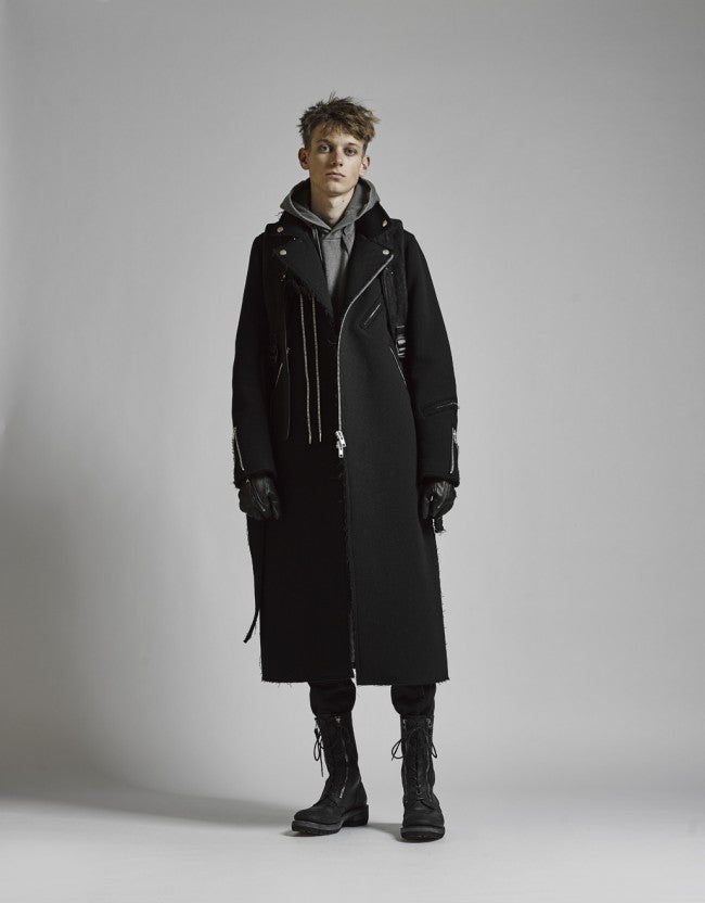 Needle Punch Melton Riders Long Coat