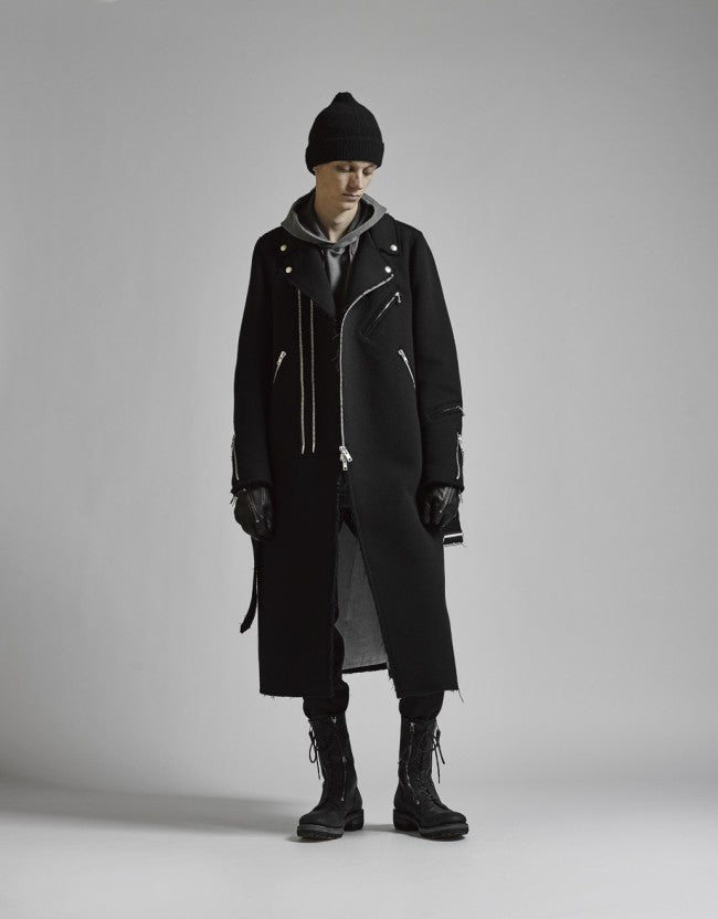 Needle Punch Melton Riders Long Coat