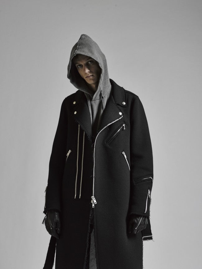 Needle Punch Melton Riders Long Coat