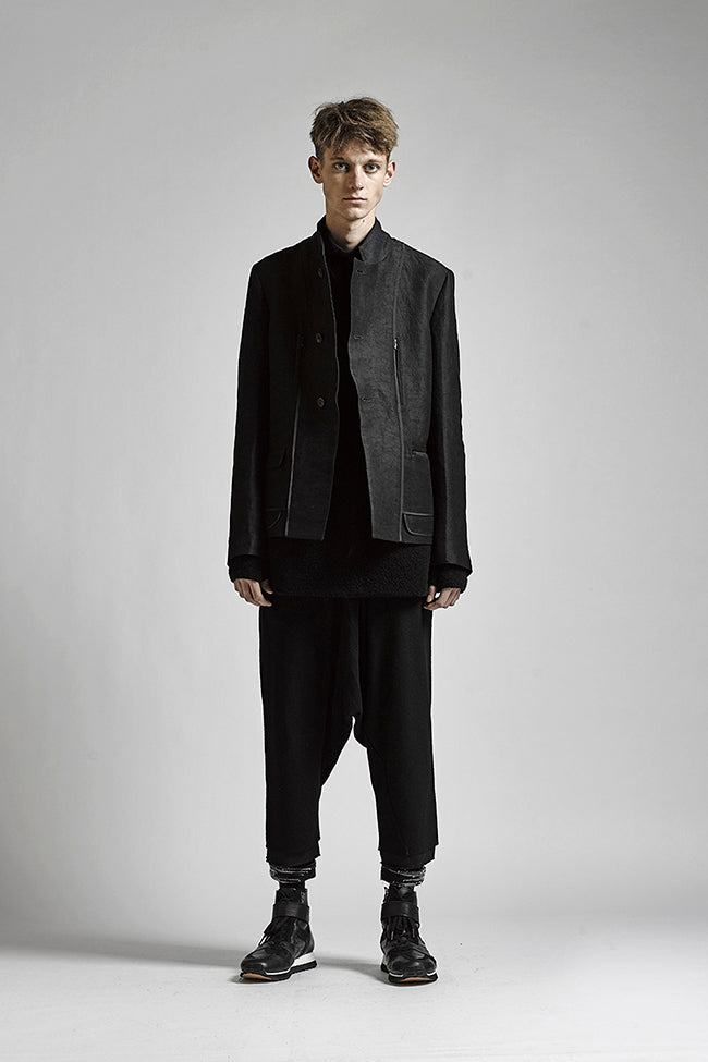 Leather High-cut Sneakers Black