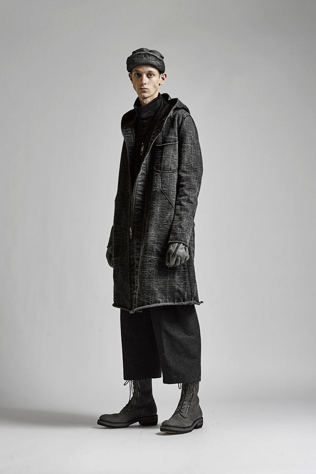 Loop Wheel Machine sewing Hooded Coat ink