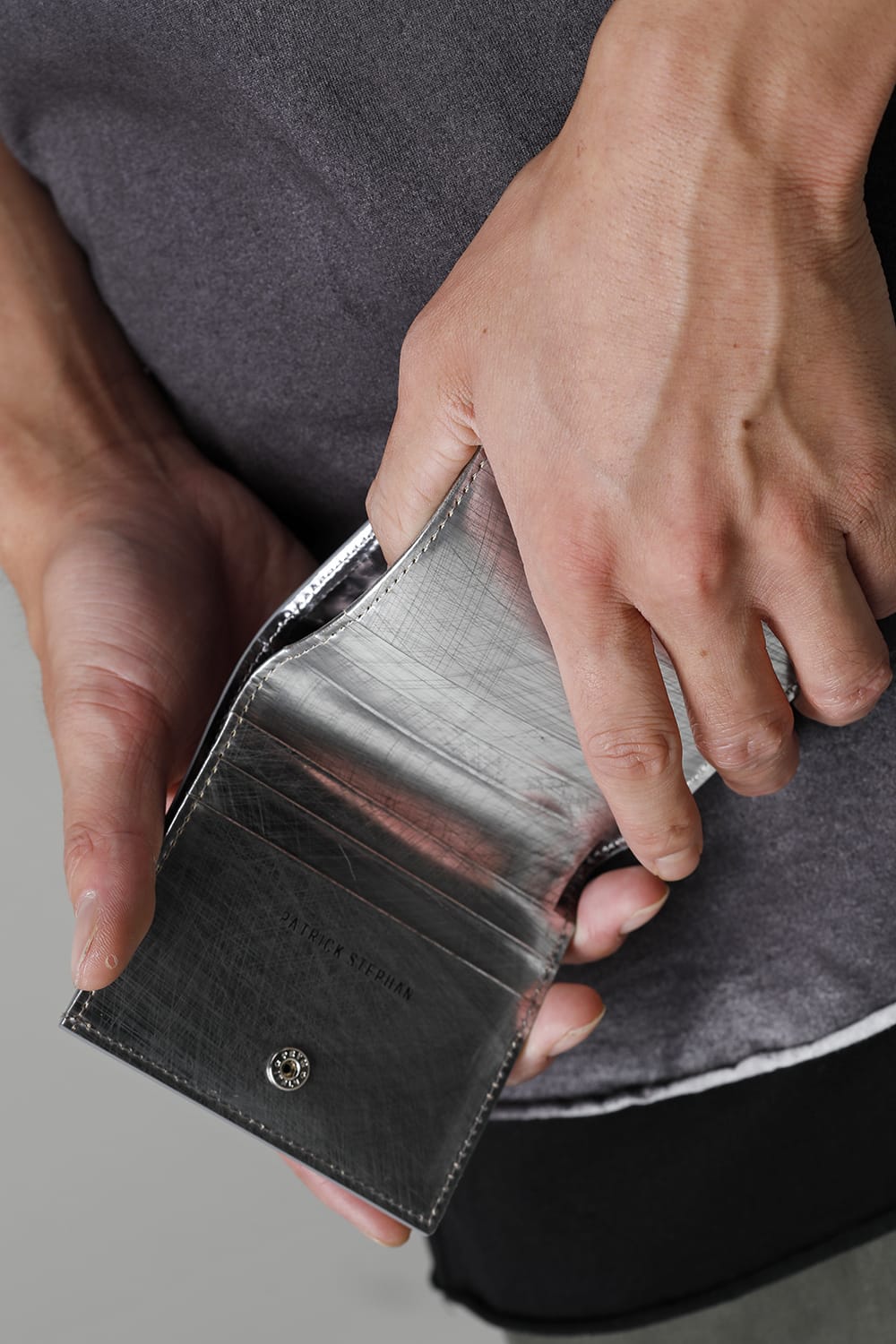 Leather wallet 'compact' Scratch SIL