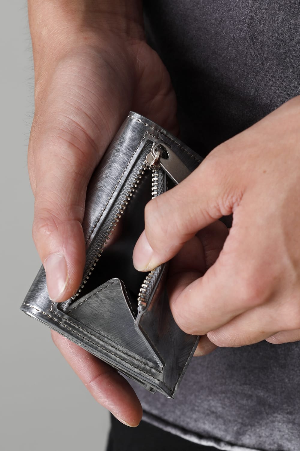 Leather wallet 'compact' Scratch SIL