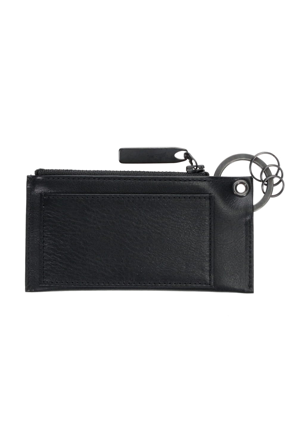 Leather key case & holder 'corner studs' KS B.Black