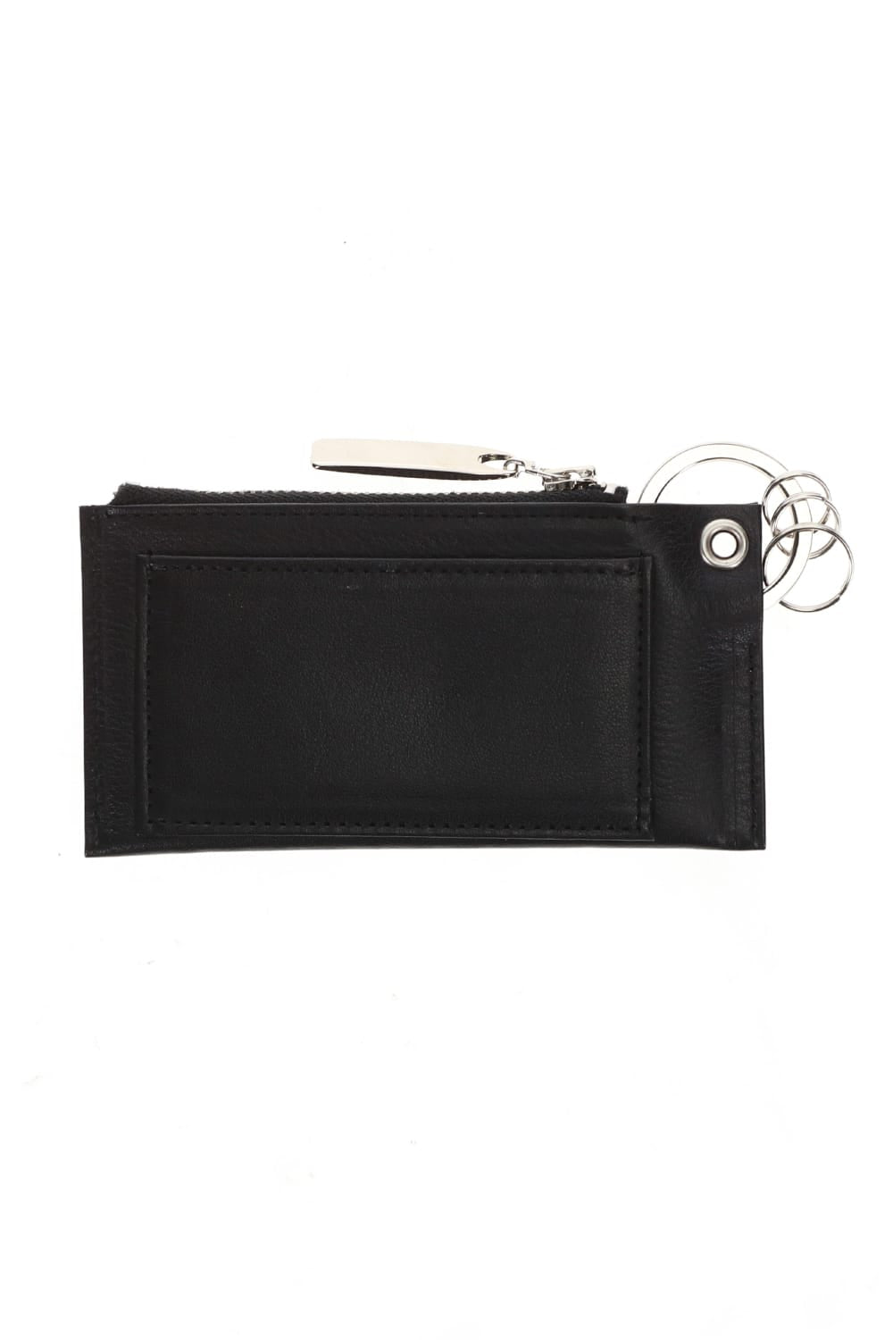 Leather key case & holder 'corner studs' KS S.Black