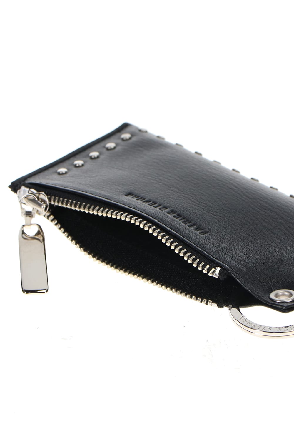 Leather key case & holder 'corner studs' KS S.Black