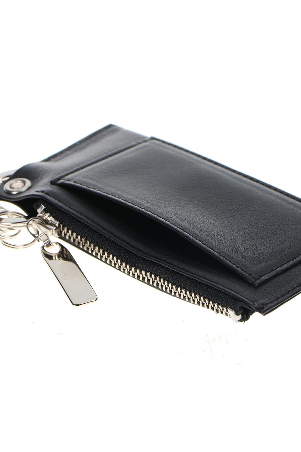 Leather key case & holder 'corner studs' KS S.Black