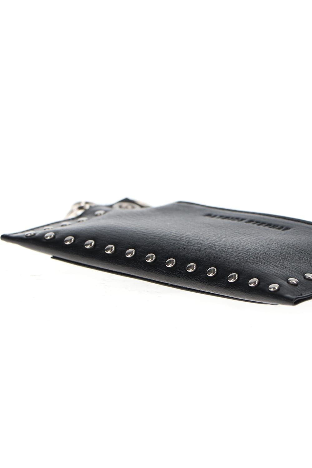 Leather key case & holder 'corner studs' KS S.Black
