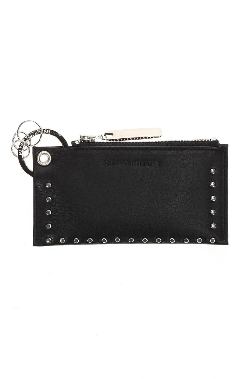 Leather key case & holder 'corner studs' KS S.Black