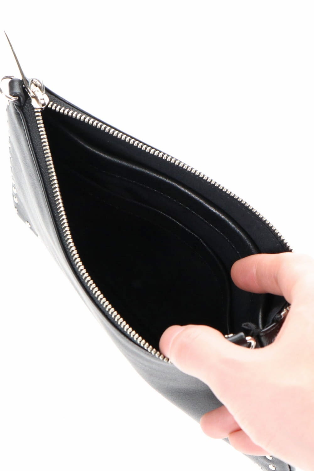 レザー ミニサコッシュ コーナースタッズ KS