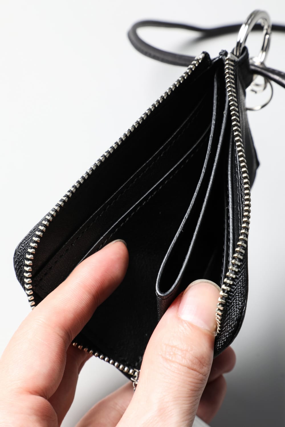 レザー ウォレット & カードケース エンプティ ハンデッド S.Black