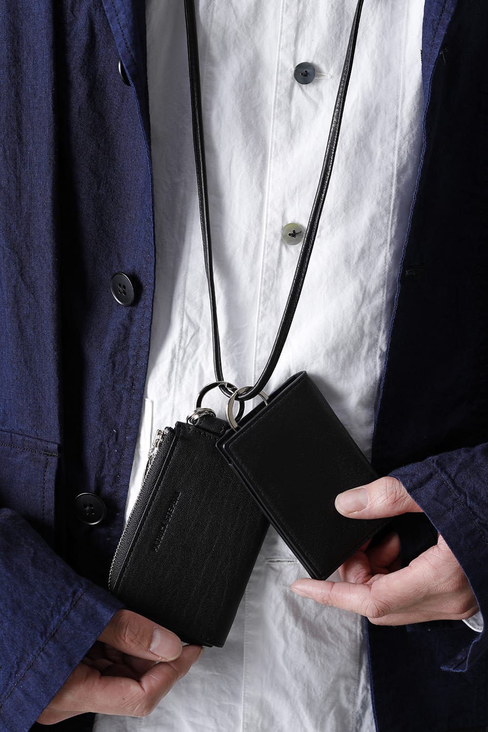 レザー ウォレット & カードケース エンプティ ハンデッド S.Black