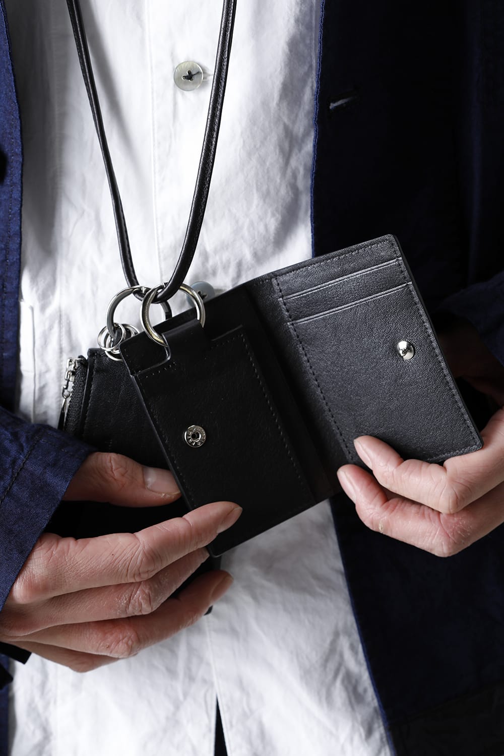 レザー ウォレット & カードケース エンプティ ハンデッド S.Black