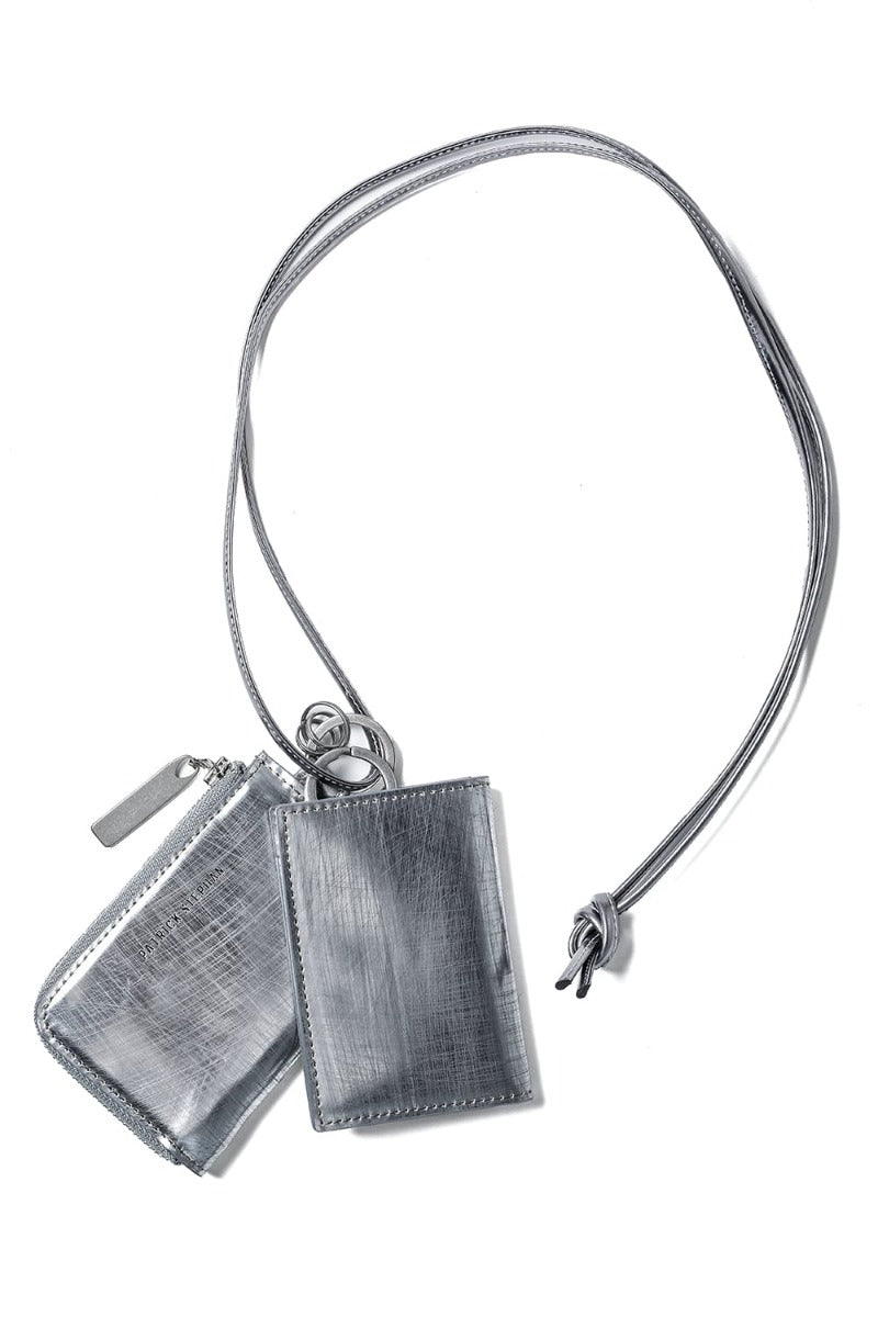 Leather wallet & card case 'empty-handed' Scratch SIL