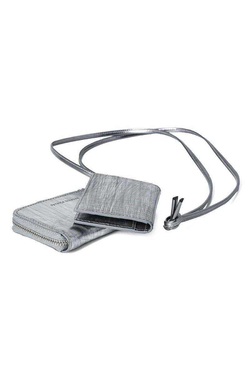 Leather wallet & card case 'empty-handed' Scratch SIL